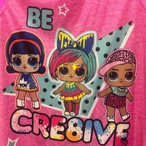 🎀 4/$25 - Lol Surprise Be Creative Short Sleeve Pajama Dress Girls Size 10